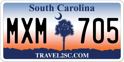 SC license plate MXM705