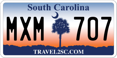 SC license plate MXM707
