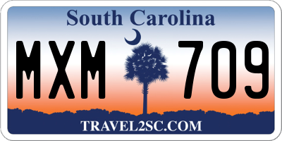 SC license plate MXM709