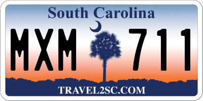 SC license plate MXM711