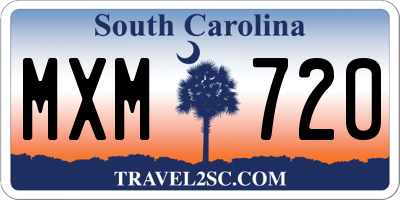 SC license plate MXM720