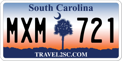 SC license plate MXM721