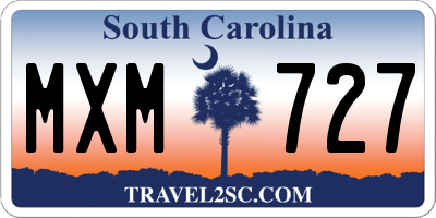 SC license plate MXM727