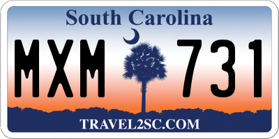 SC license plate MXM731