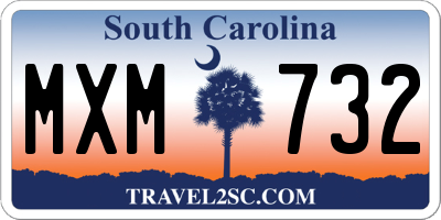 SC license plate MXM732