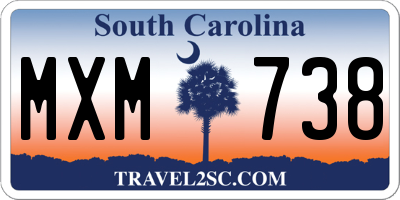 SC license plate MXM738
