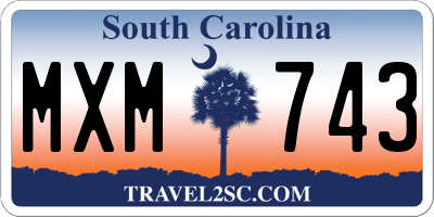 SC license plate MXM743