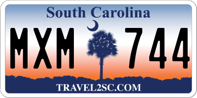 SC license plate MXM744