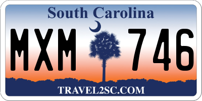 SC license plate MXM746