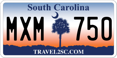 SC license plate MXM750