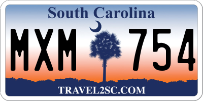 SC license plate MXM754