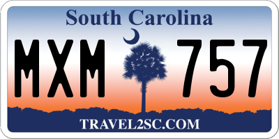 SC license plate MXM757