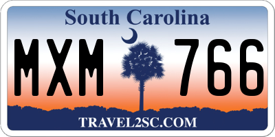 SC license plate MXM766