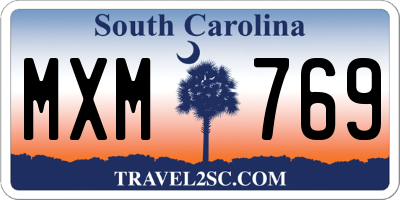 SC license plate MXM769