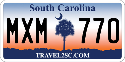 SC license plate MXM770