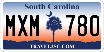 SC license plate MXM780
