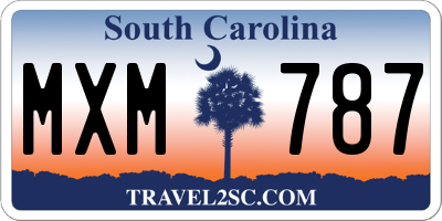 SC license plate MXM787