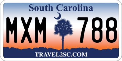 SC license plate MXM788