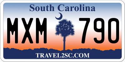 SC license plate MXM790