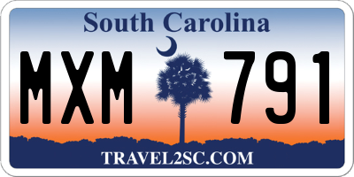 SC license plate MXM791