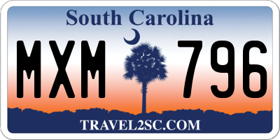 SC license plate MXM796