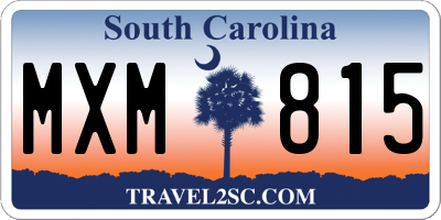 SC license plate MXM815