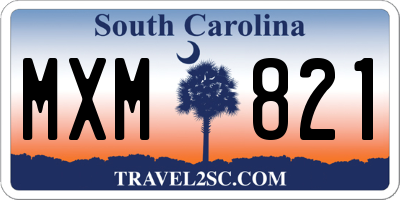 SC license plate MXM821