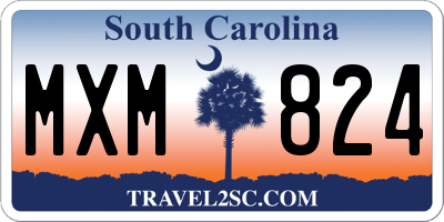 SC license plate MXM824