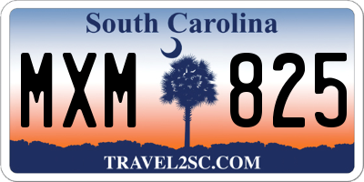 SC license plate MXM825