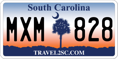 SC license plate MXM828