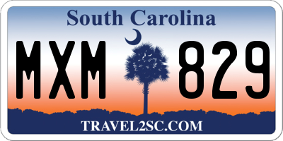 SC license plate MXM829