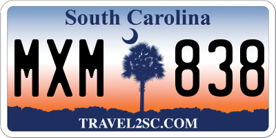 SC license plate MXM838