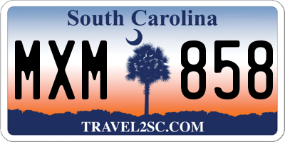 SC license plate MXM858