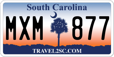 SC license plate MXM877