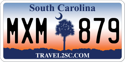 SC license plate MXM879