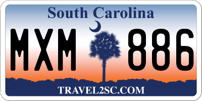 SC license plate MXM886
