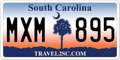 SC license plate MXM895
