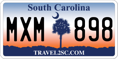 SC license plate MXM898