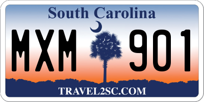 SC license plate MXM901
