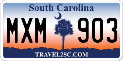 SC license plate MXM903