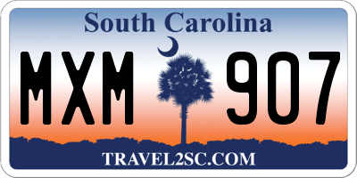 SC license plate MXM907
