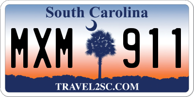 SC license plate MXM911