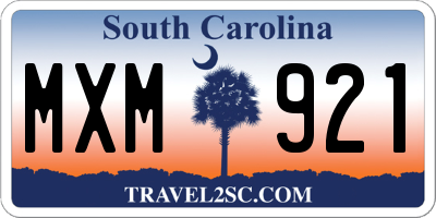 SC license plate MXM921