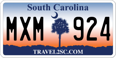 SC license plate MXM924