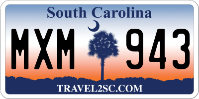 SC license plate MXM943