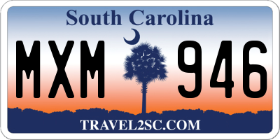 SC license plate MXM946