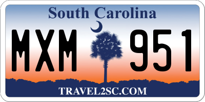 SC license plate MXM951