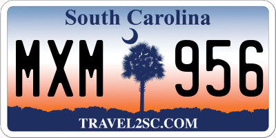SC license plate MXM956