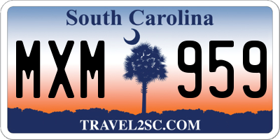 SC license plate MXM959