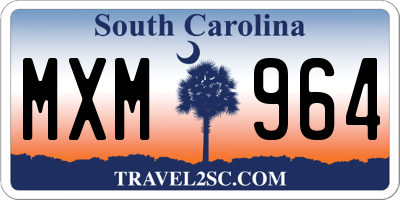 SC license plate MXM964